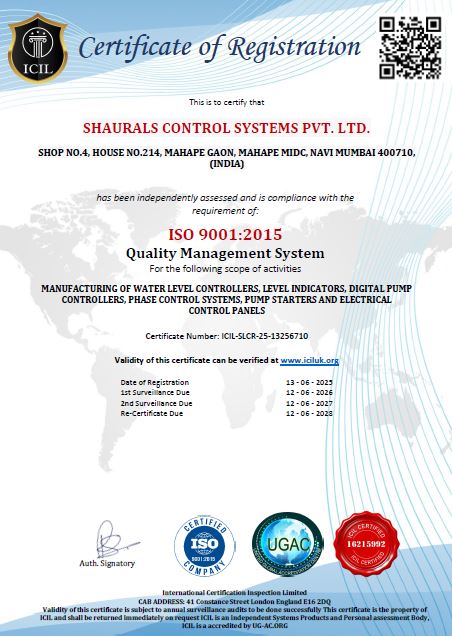 Shaurals Control Systems Pvt. Ltd. ISO Certificate